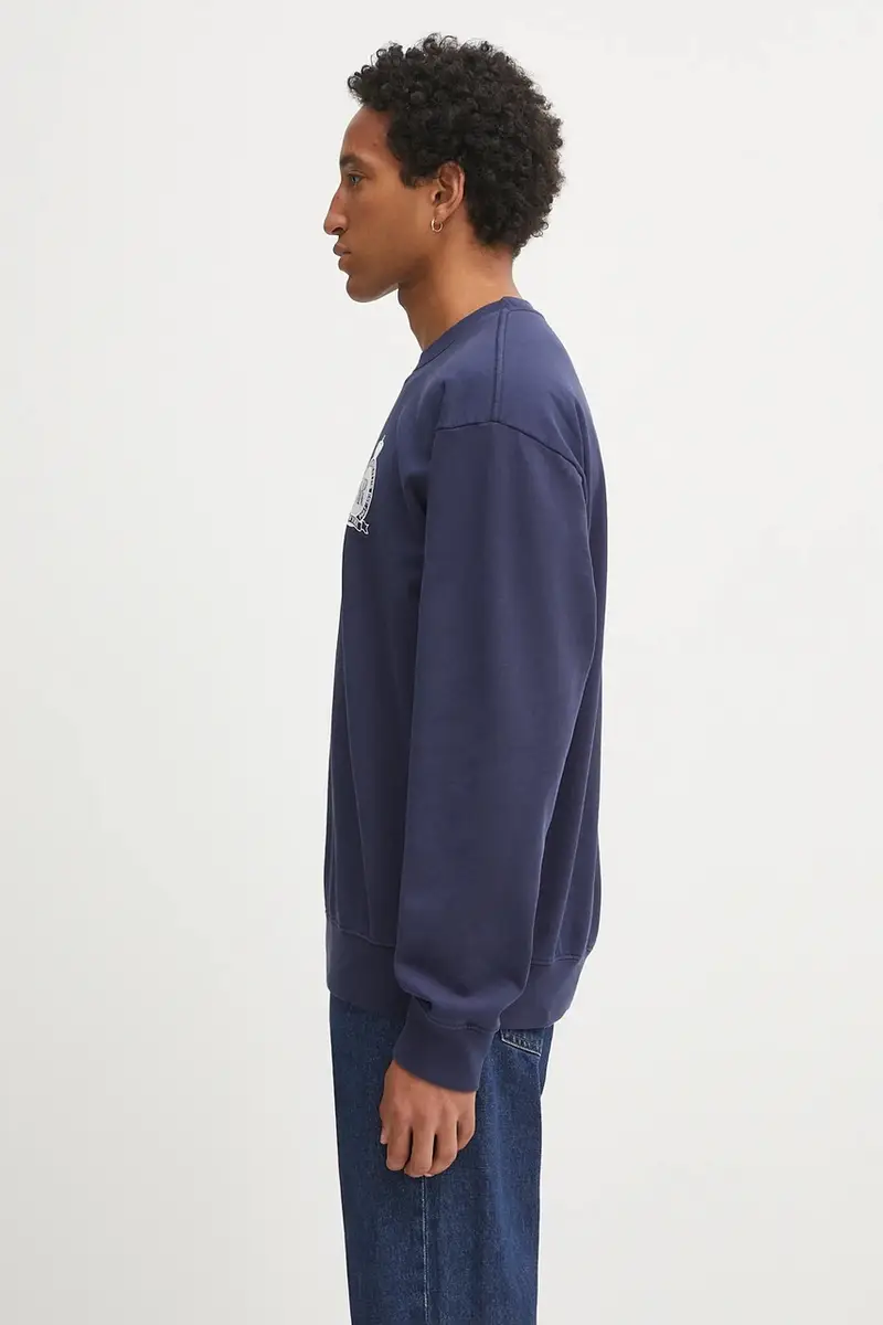 felpa in cotone Royal Club colore blu navy ST071620219BL106 miniatura 3