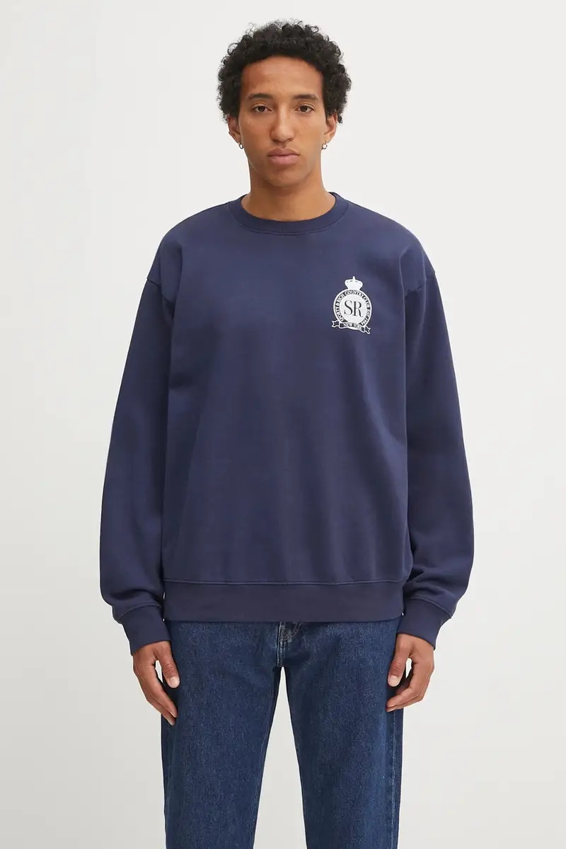 felpa in cotone Royal Club colore blu navy ST071620219BL106 miniatura 5