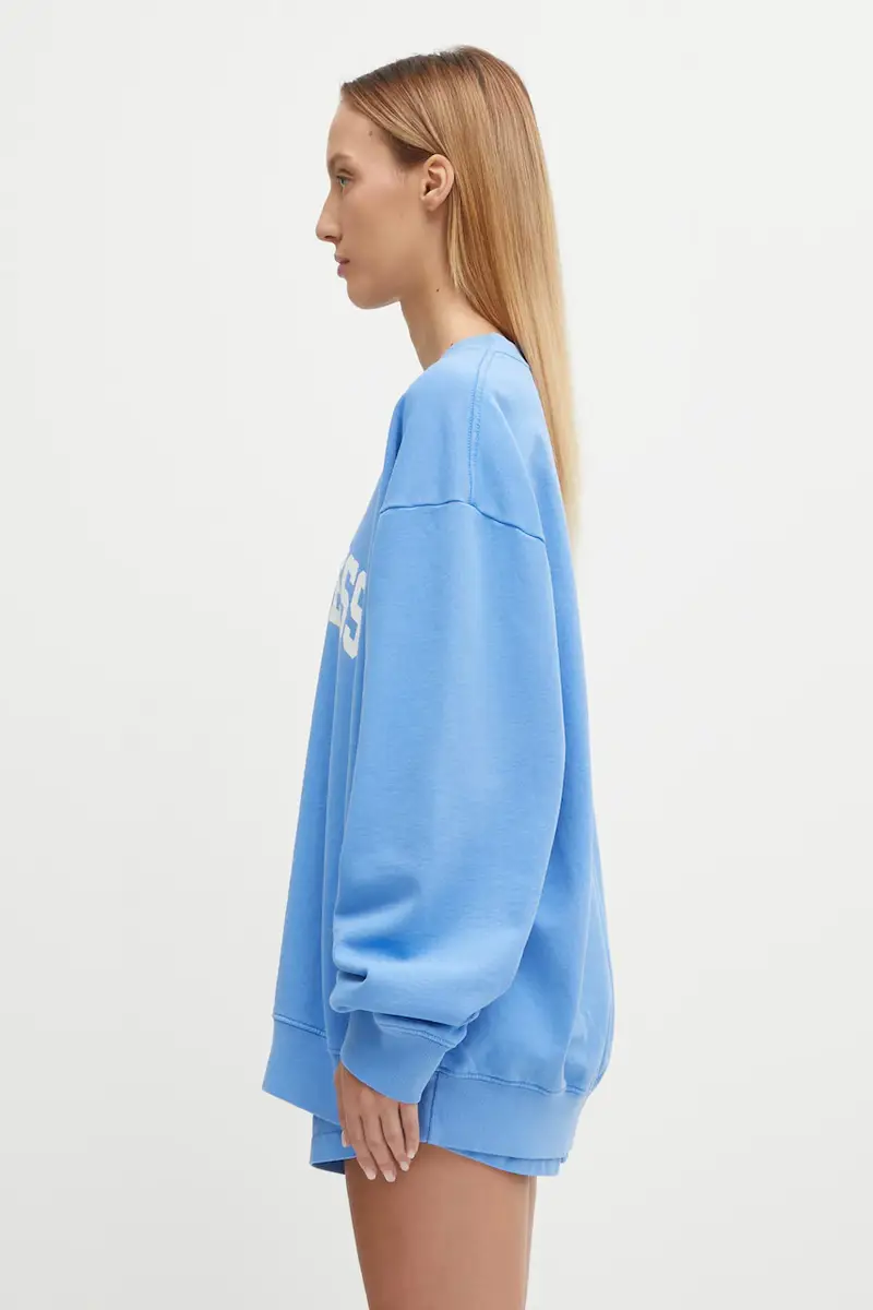 felpa in cotone Wellness Ivy donna colore blu ST071621001BL102 miniatura 2