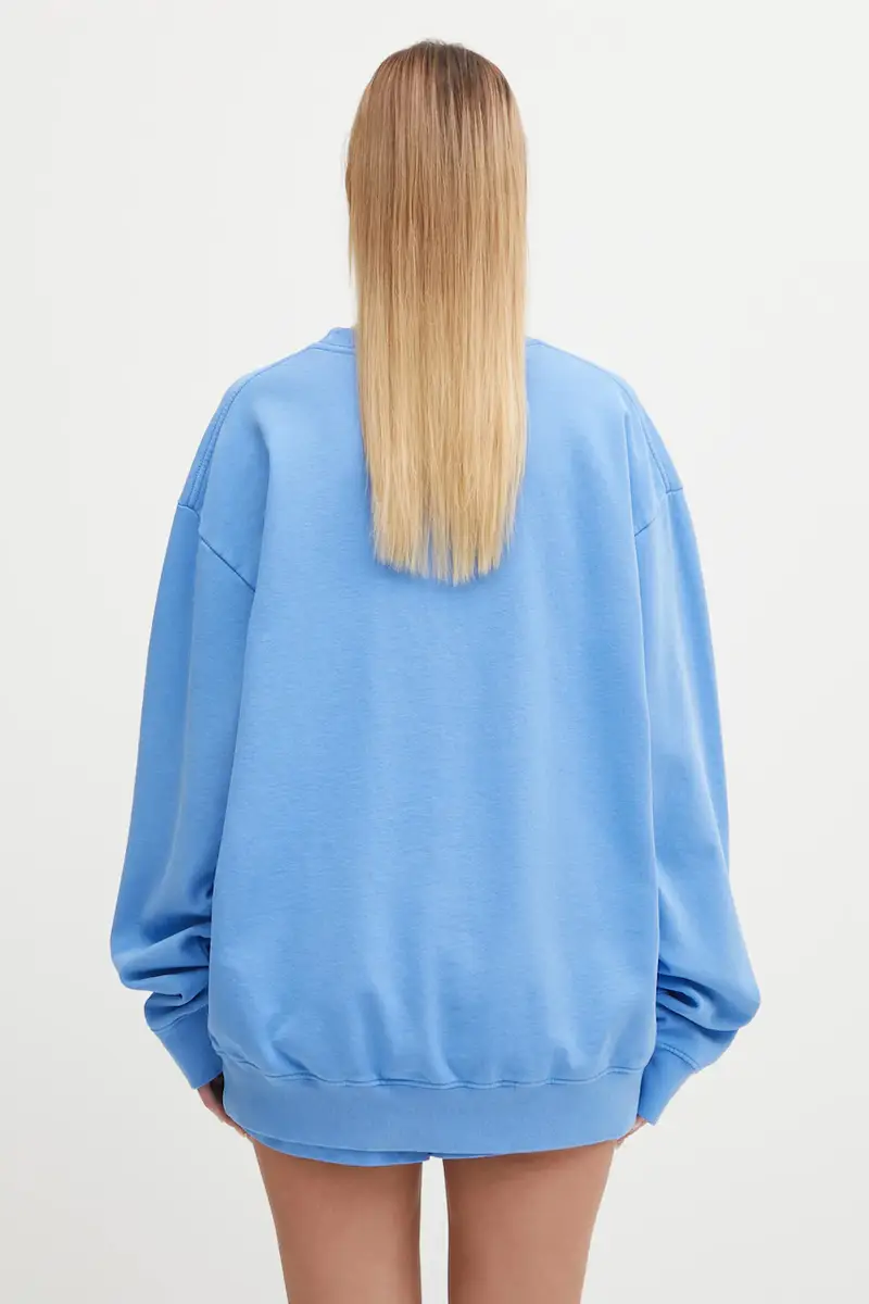 felpa in cotone Wellness Ivy donna colore blu ST071621001BL102 miniatura 3