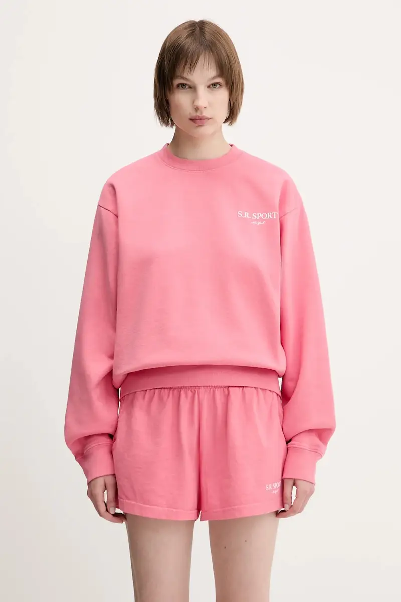 felpa in cotone Wimbledon donna colore rosa ST071612201P139