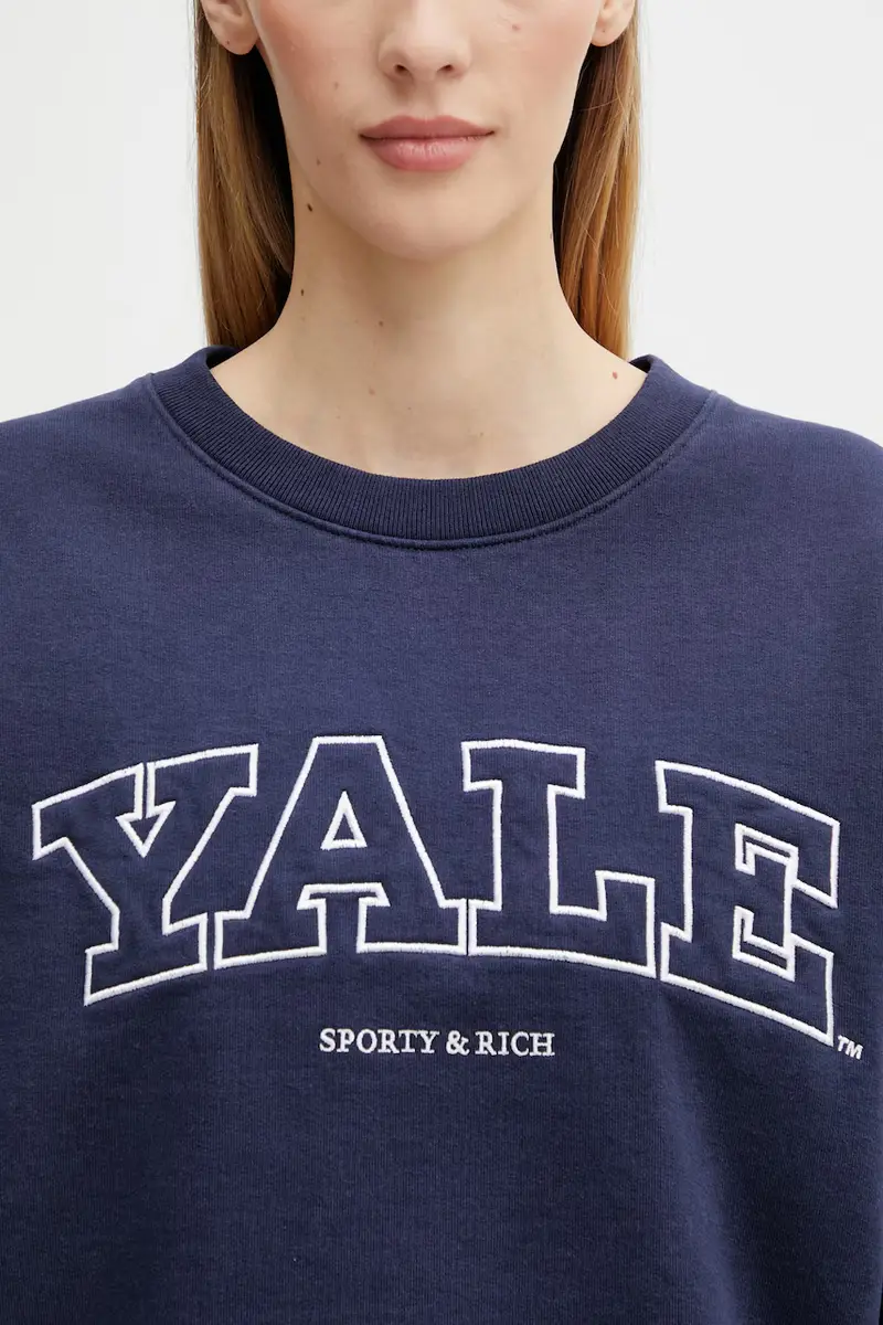 felpa in cotone Yale Ivy Blu navy miniatura 4