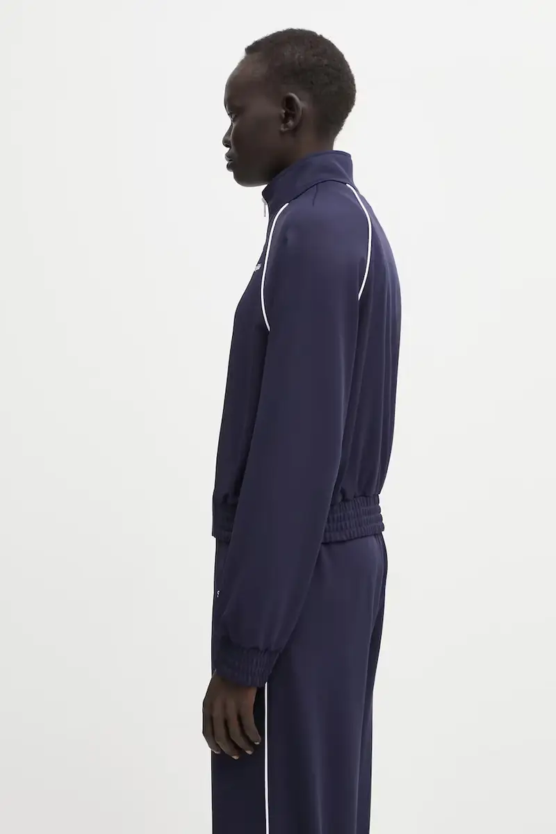 felpa Serif Logo Retro Track donna colore blu navy con applicazione JA06664300BL107 miniatura 2