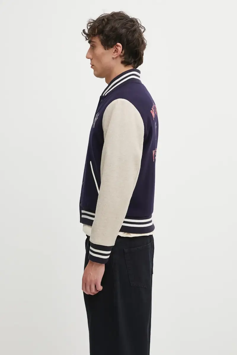 giacca bomber in lana Champions Wool Varsity colore blu navy OW007623633BL111 miniatura 2