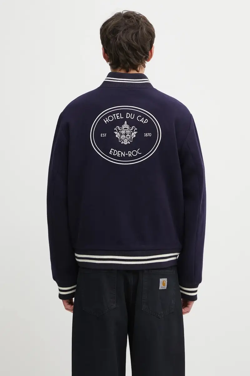 giacca bomber in lana Eden Crest Varsity colore blu navy OW03160666BL106 miniatura 3