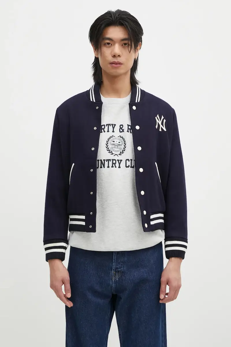 giacca bomber in lana Yankees Serif Varsity colore blu navy OW007505635BL32