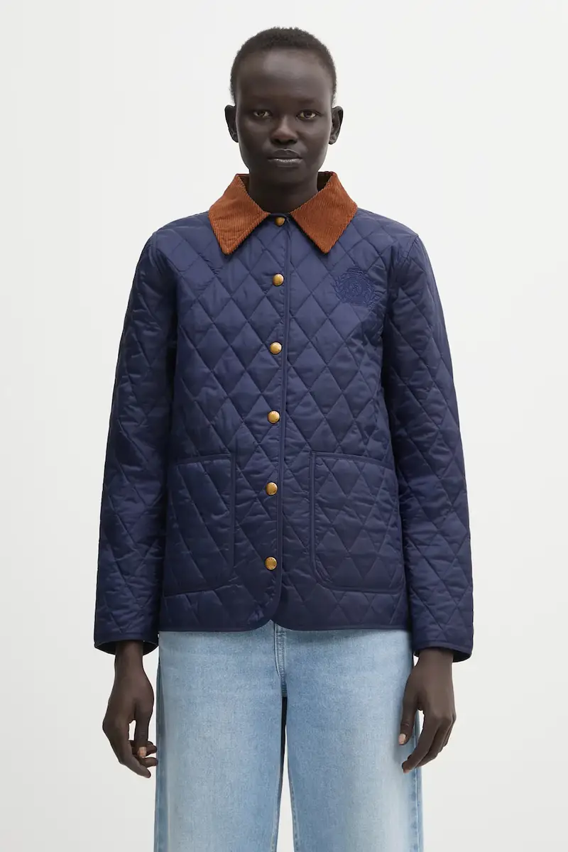 giacca NY Crest Nylon Quilted colore blu navy JA01962243BL106