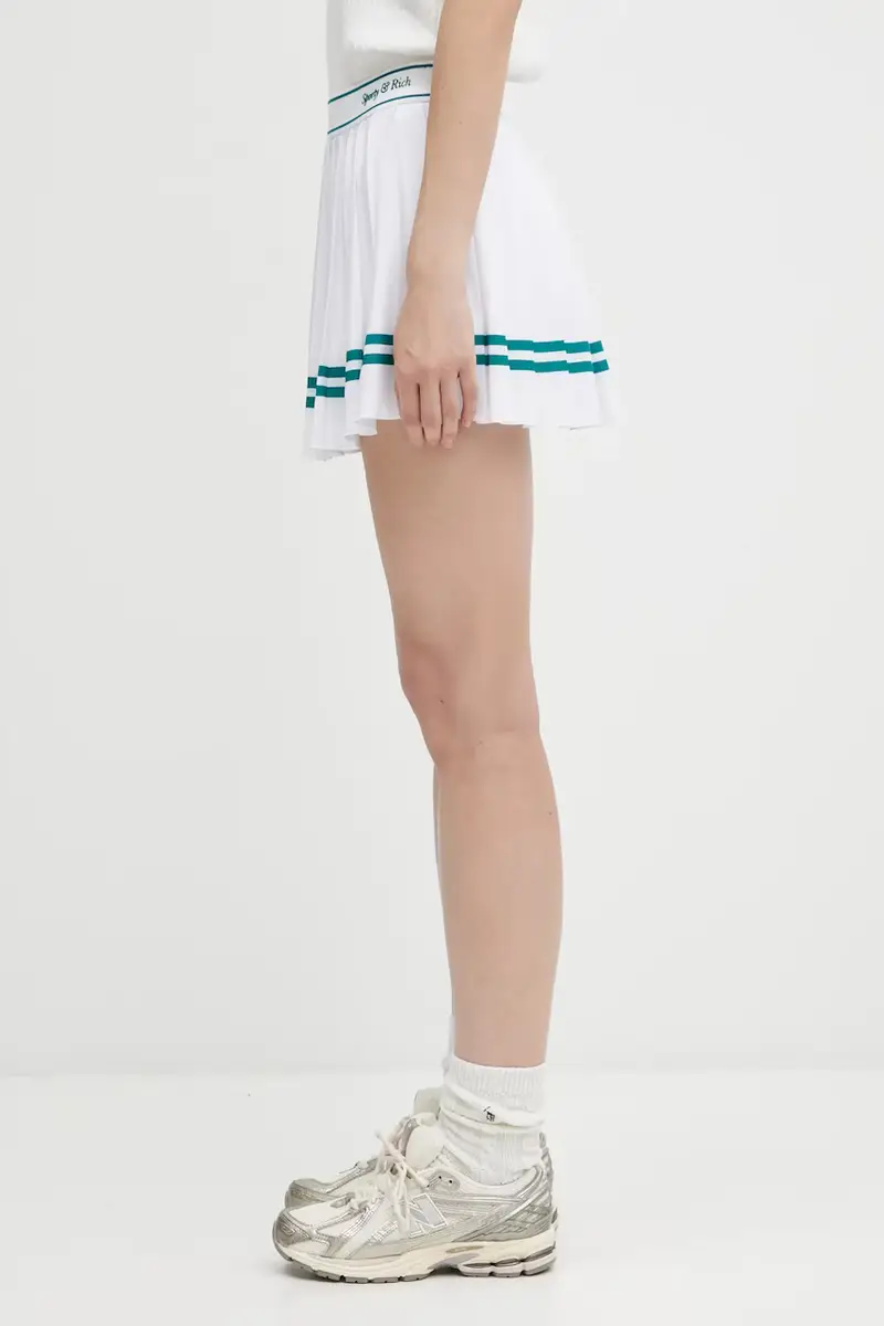 gonna Italic Logo Pleated colore bianco SK005621313WH27 miniatura 2