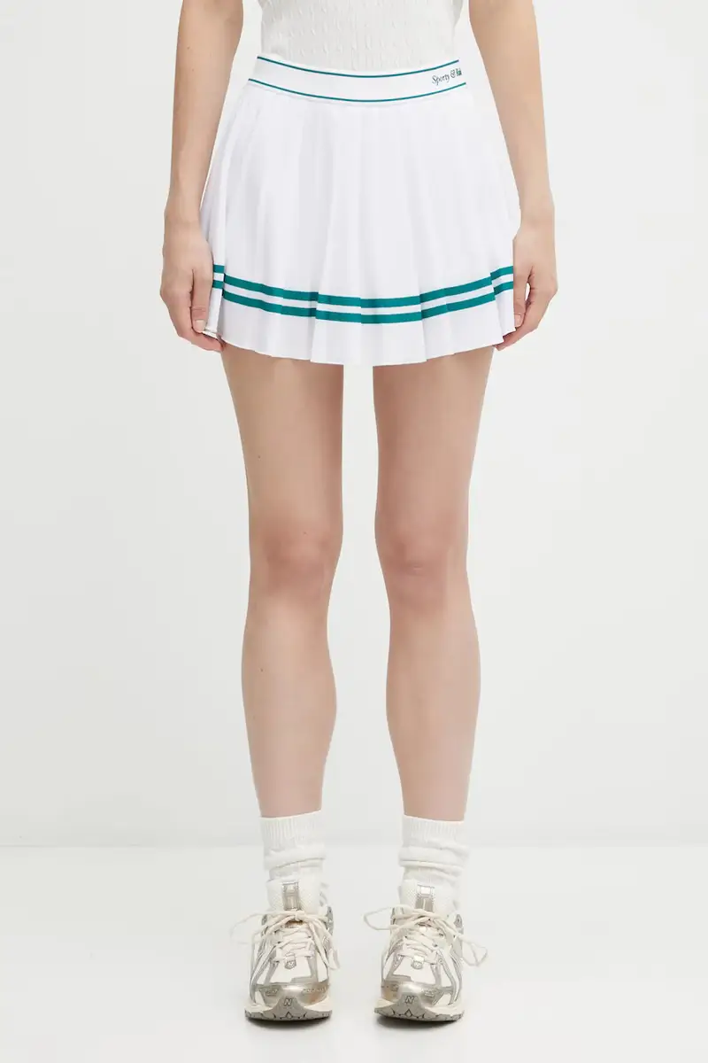 gonna Italic Logo Pleated colore bianco SK005621313WH27