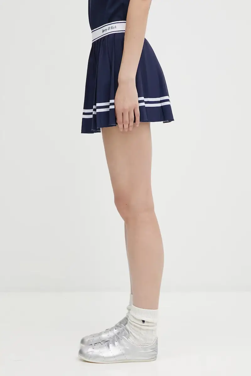 gonna Italic Logo Pleated colore blu navy SK005621313BL107 miniatura 2