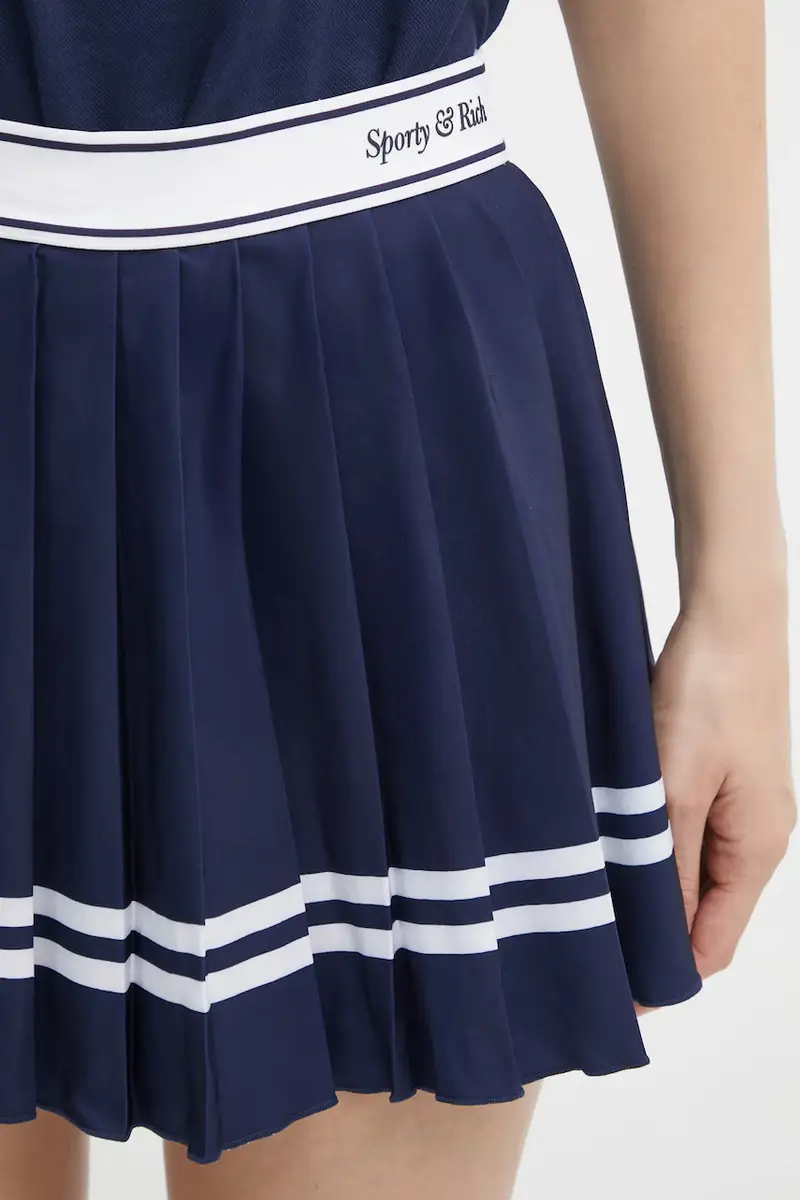 gonna Italic Logo Pleated colore blu navy SK005621313BL107 miniatura 4