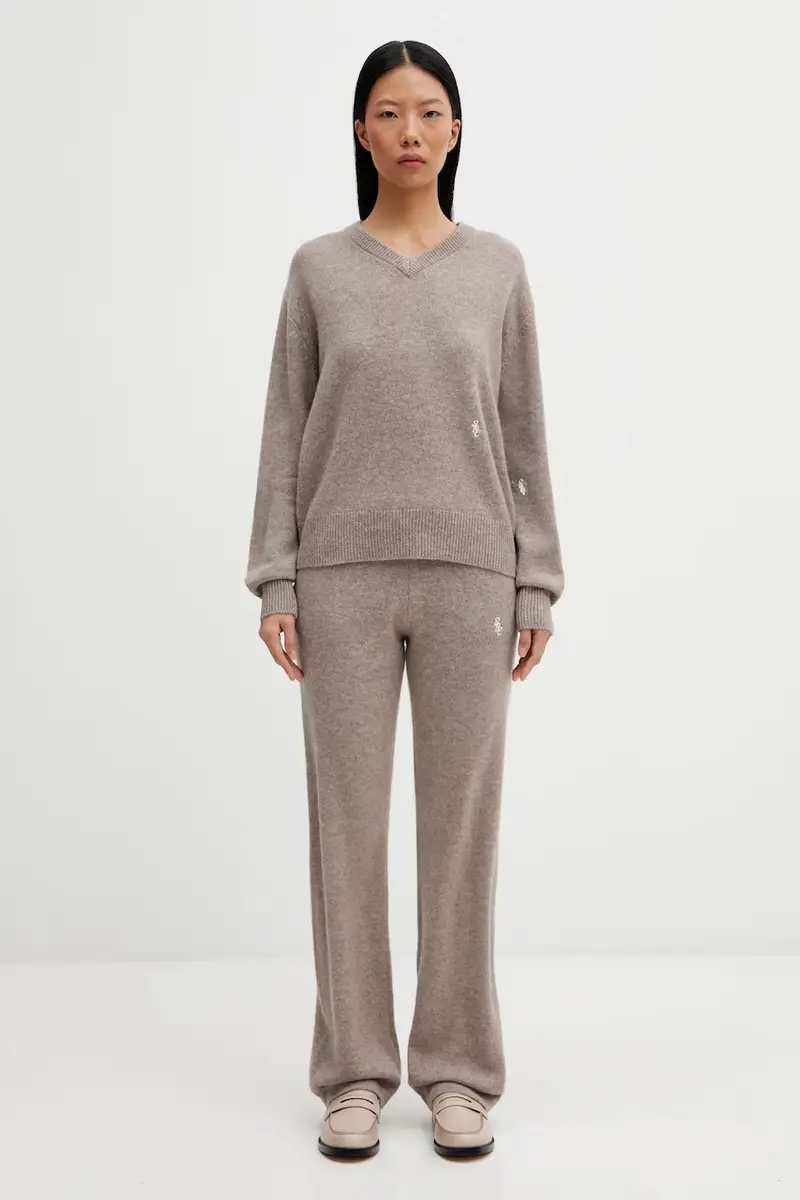 maglione con lana SRC Cashmere Beige miniatura 5