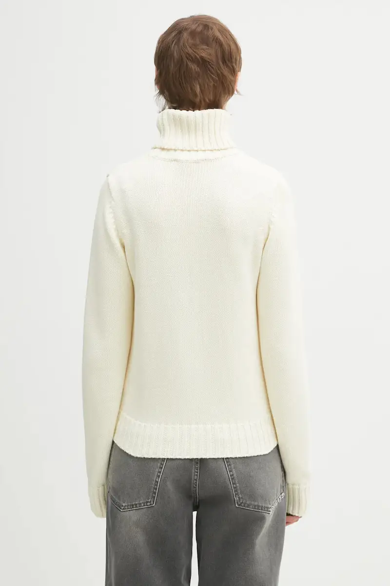 maglione in cotone Horse Knitted Beige miniatura 3