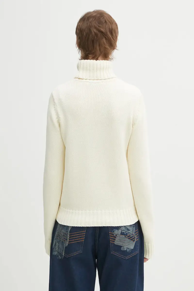 maglione in cotone S&R Nautical Knitted Beige miniatura 3