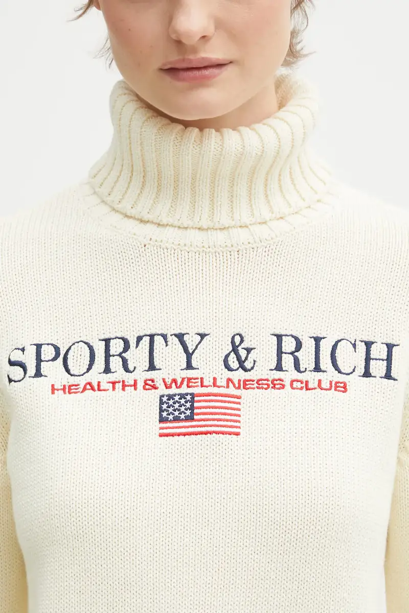 maglione in cotone S&R Nautical Knitted Beige miniatura 4