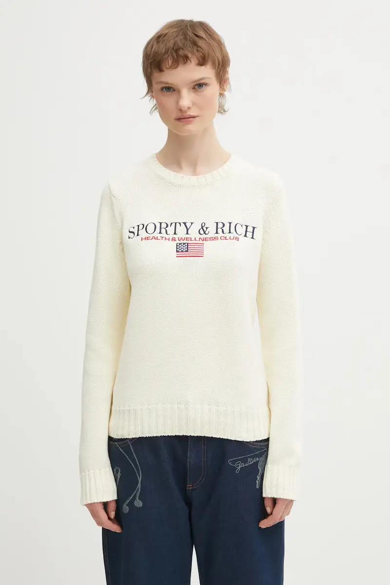maglione in cotone S&R Nautical Knitted Beige