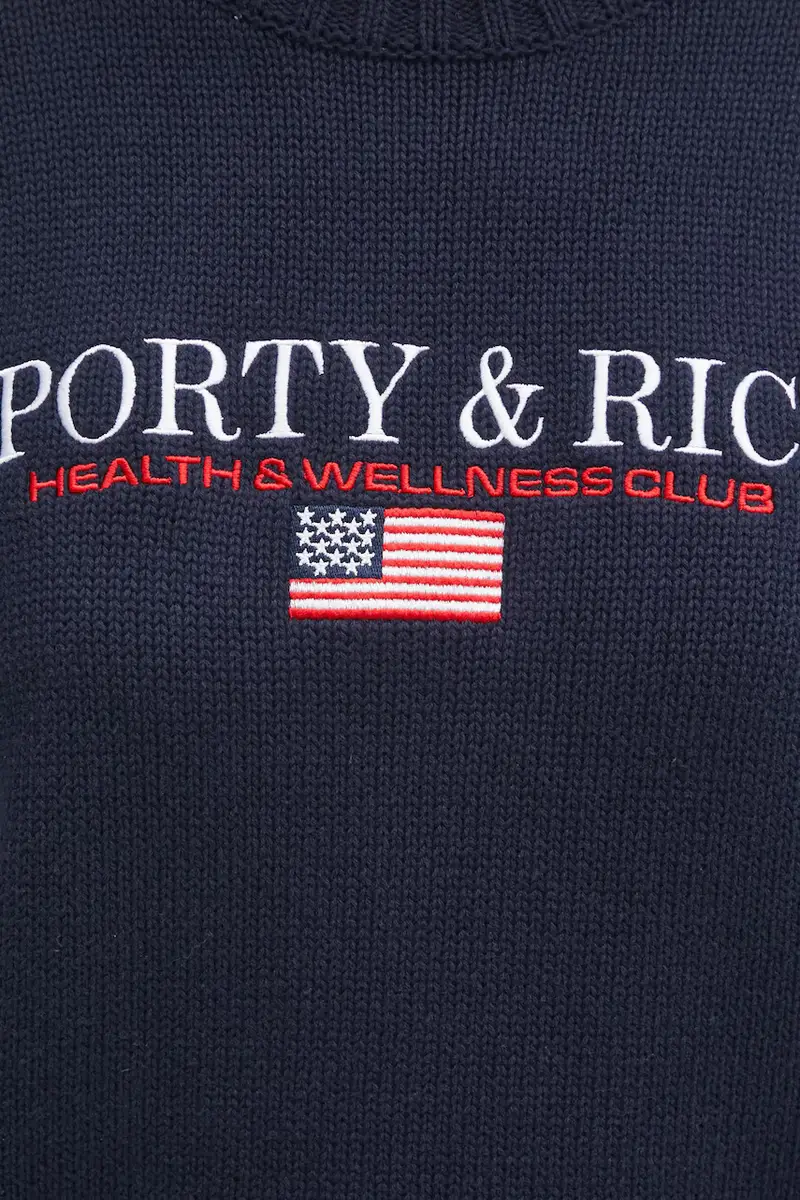 maglione in cotone S&R Nautical Knitted Blu navy miniatura 4