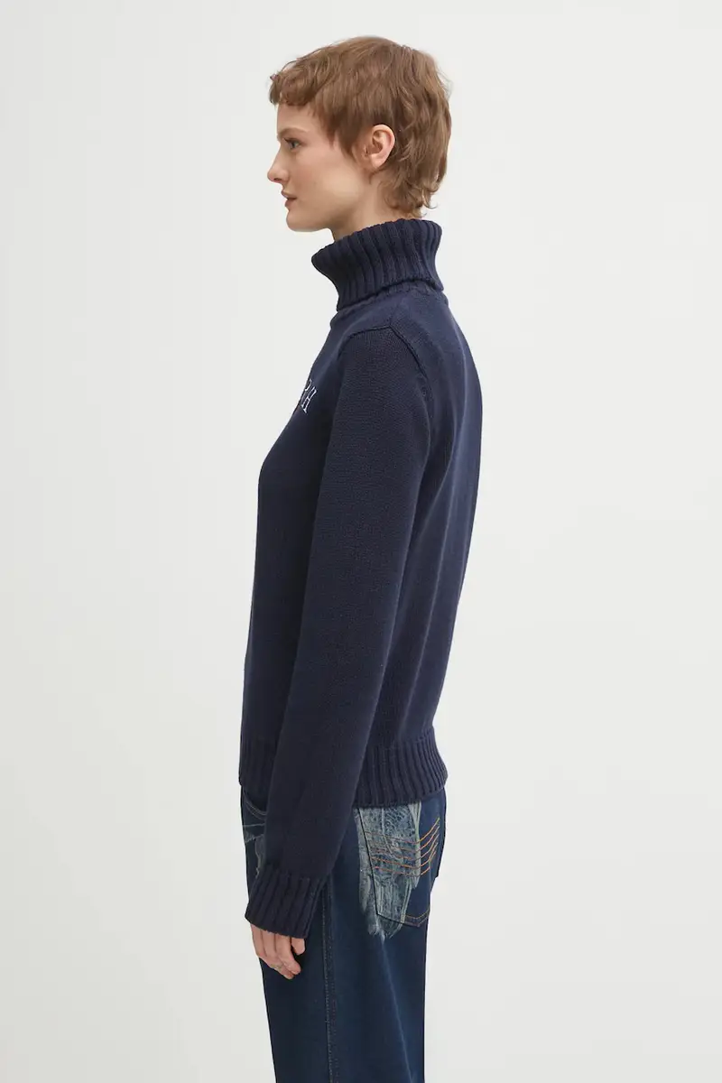 maglione in cotone S&R Nautical Knitted Blu navy miniatura 2