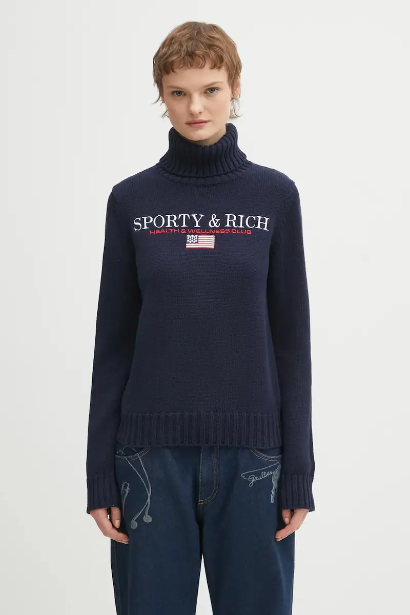 maglione in cotone S&R Nautical Knitted Blu navy