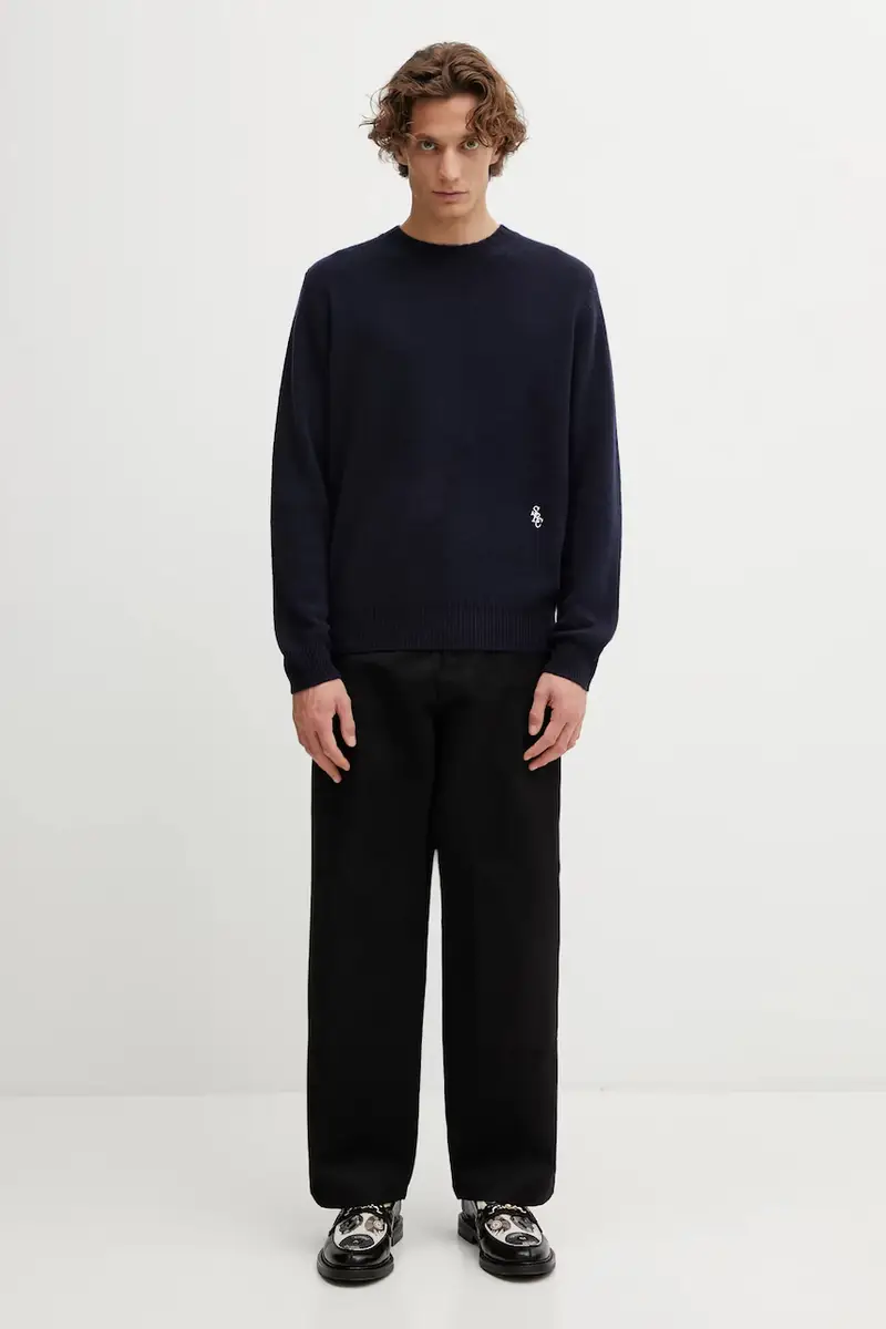 maglione in lana SRC Cashmere Blu navy miniatura 5