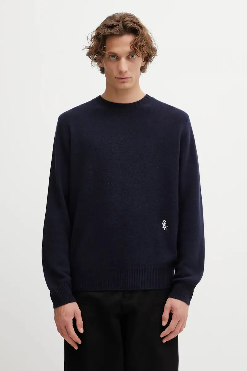 maglione in lana SRC Cashmere Blu navy