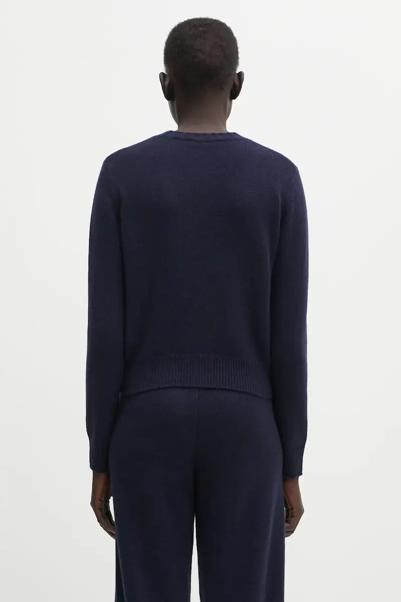 maglione in lana SRC Cashmere donna colore blu navy WS01264302BL106 miniatura 3