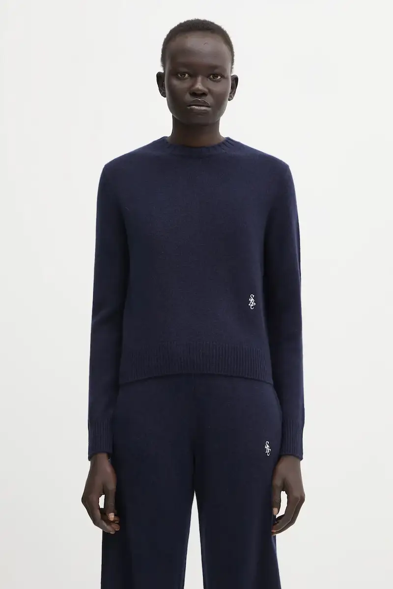 maglione in lana SRC Cashmere donna colore blu navy WS01264302BL106