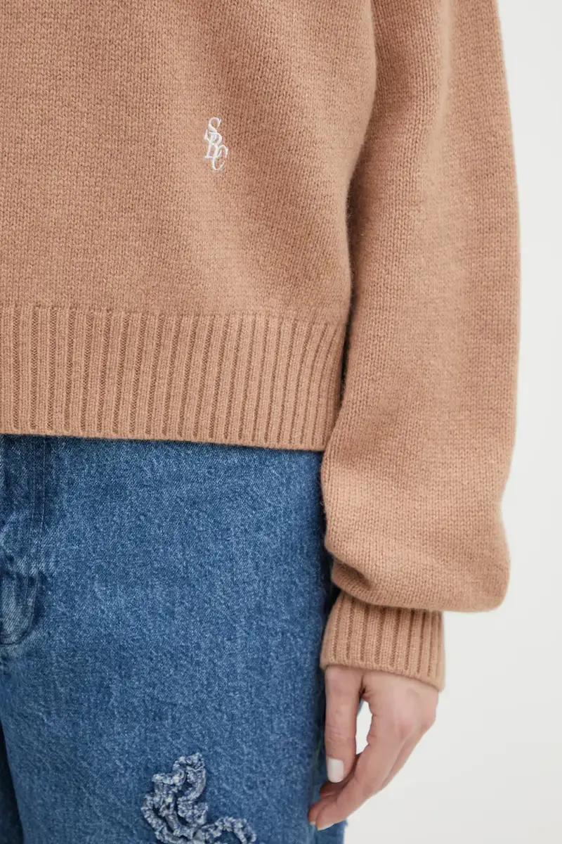 maglione in lana SRC Wool Marrone miniatura 4