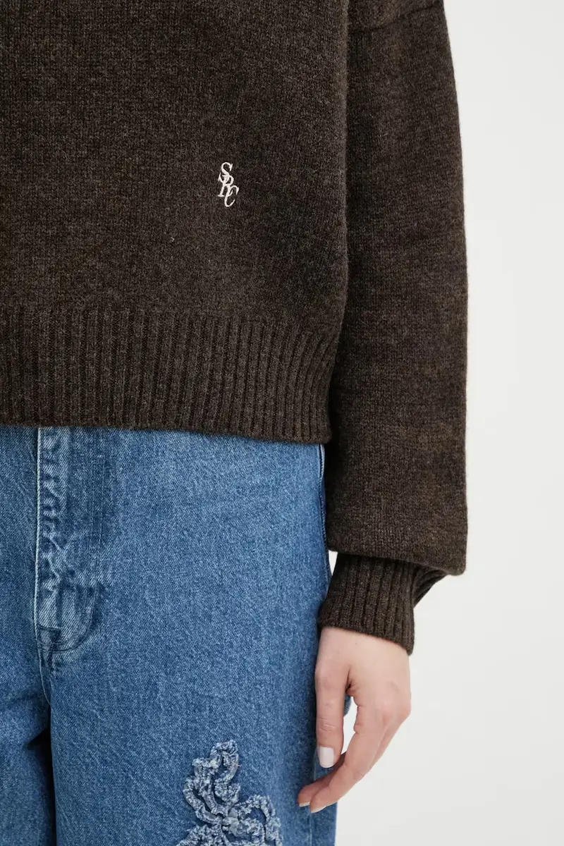 maglione in lana SRC Wool Marrone miniatura 4