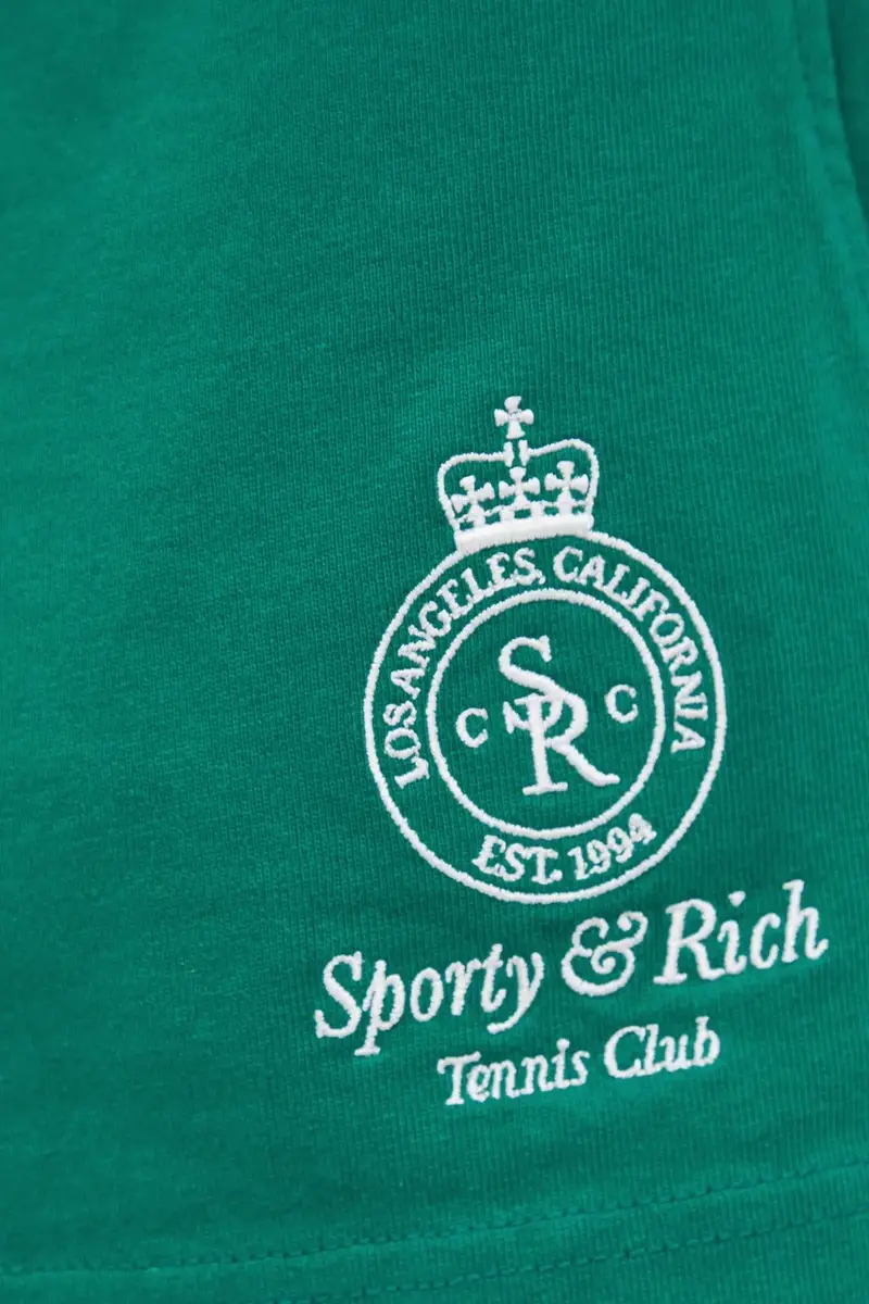 pantaloncini Crown Tennis Embroidered Disco donna colore verde SH037621304GR03 miniatura 4