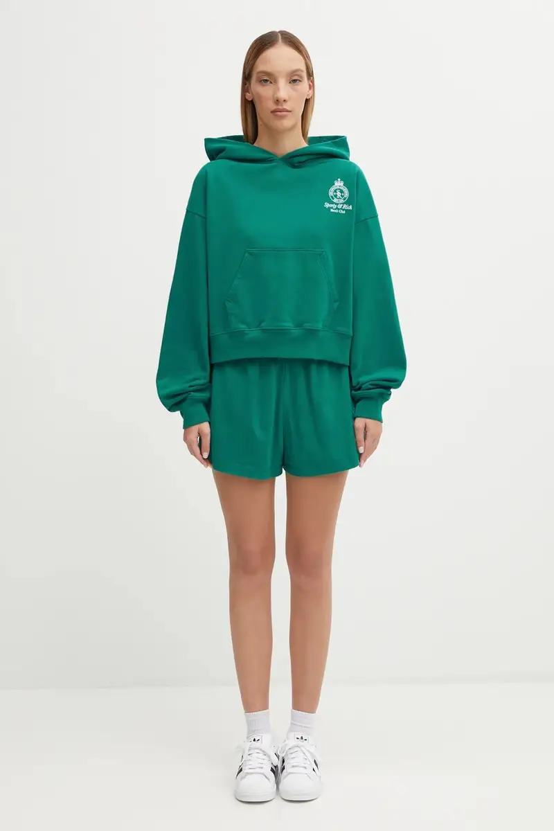 pantaloncini Crown Tennis Embroidered Disco donna colore verde SH037621304GR03 miniatura 5