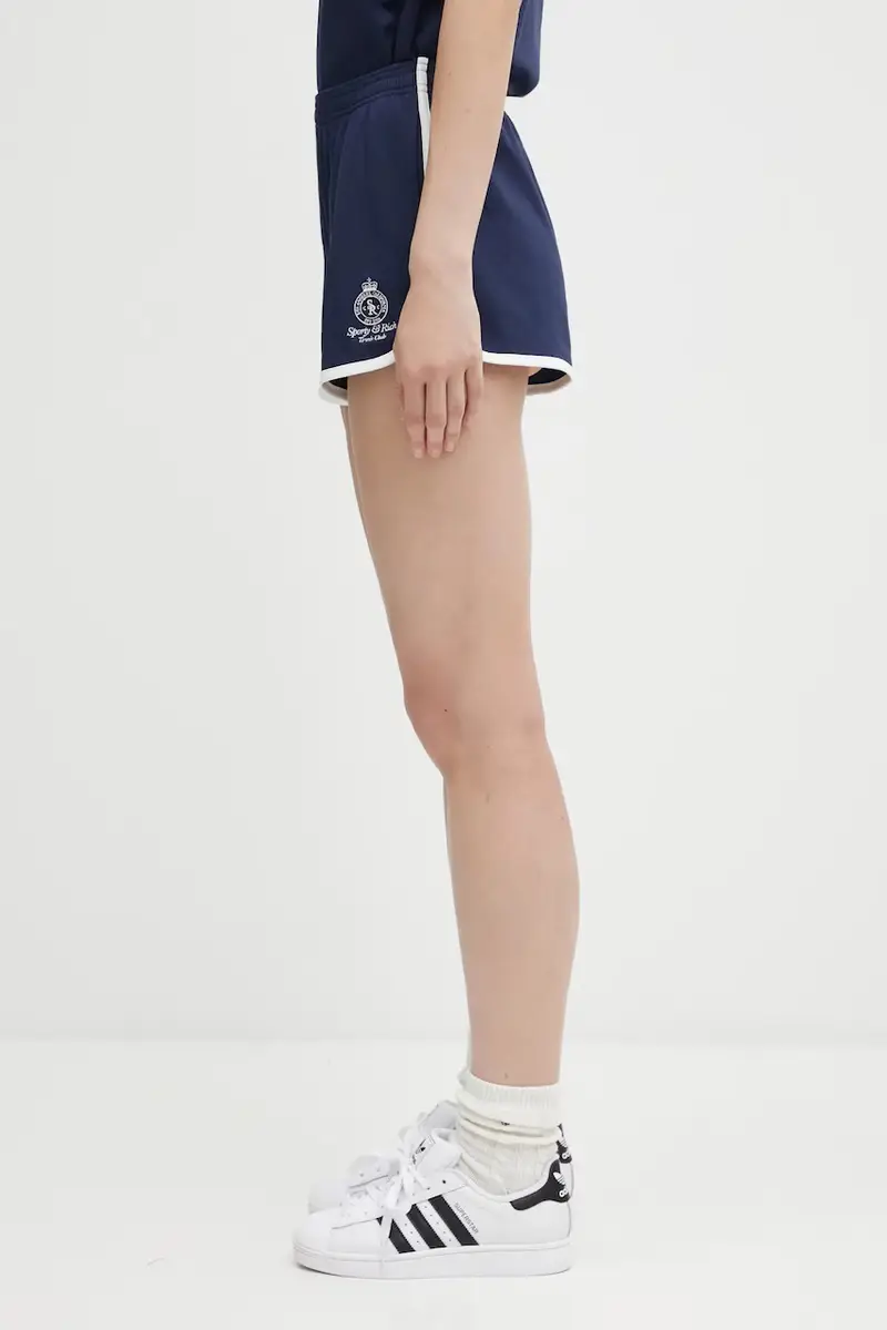 pantaloncini Crown Tennis Pique donna colore blu navy con applicazione SH050621304BL107 miniatura 2