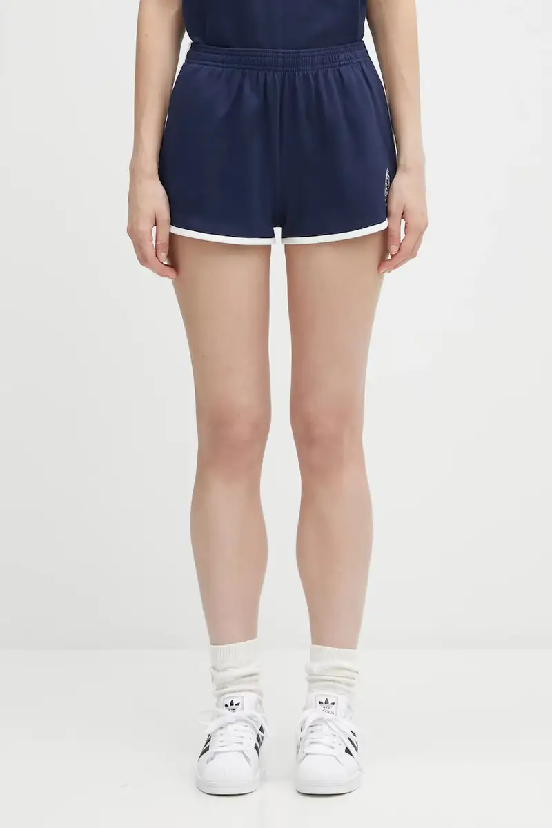 pantaloncini Crown Tennis Pique donna colore blu navy con applicazione SH050621304BL107