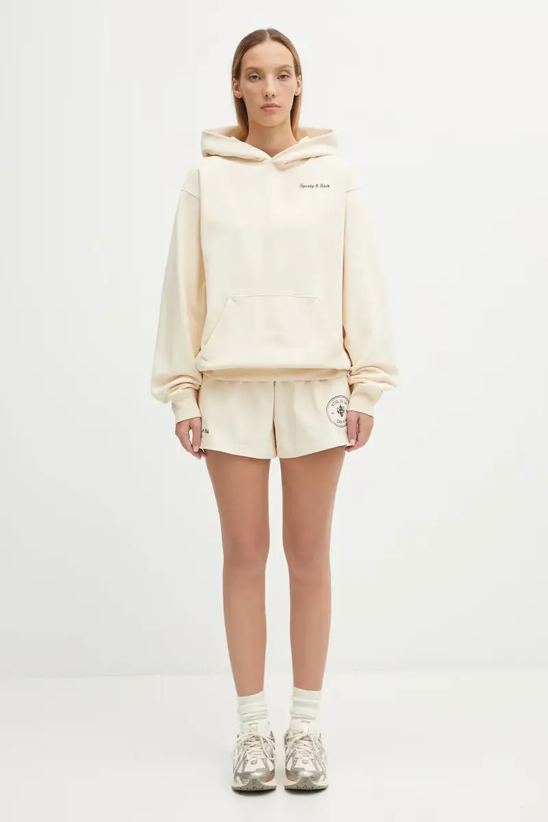 pantaloncini in cotone Eden Crest Embroidered Disco donna colore beige SH03760666CR01 miniatura 5