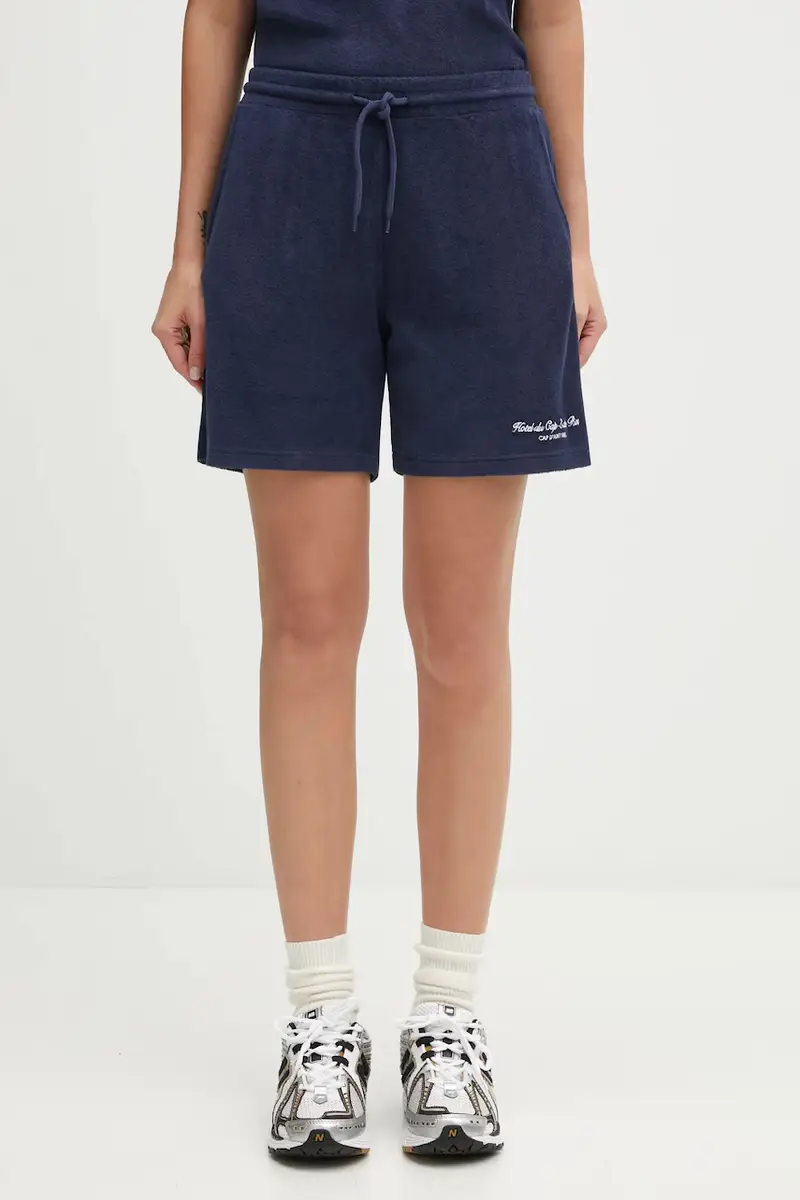 pantaloncini in cotone Eden Script Terry colore blu navy SH02760673BL106 miniatura 2