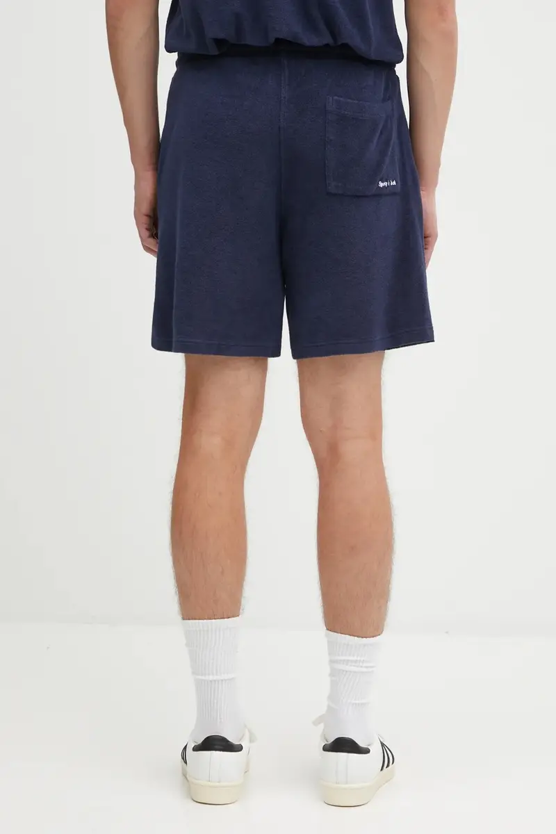 pantaloncini in cotone Eden Script Terry colore blu navy SH02760673BL106 miniatura 5