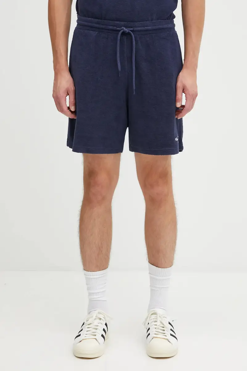 pantaloncini in cotone Eden Script Terry colore blu navy SH02760673BL106