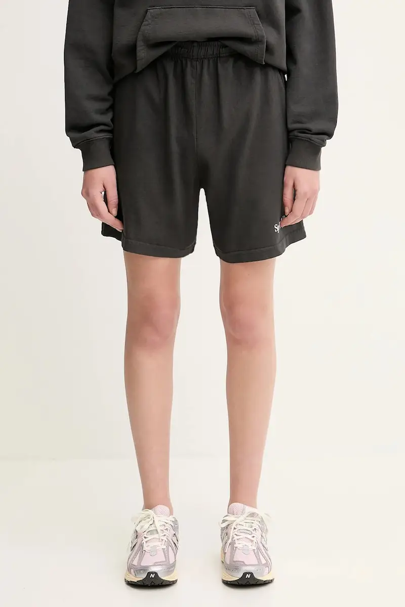 pantaloncini in cotone Hwcny Gym donna colore grigio SH039622016BA02