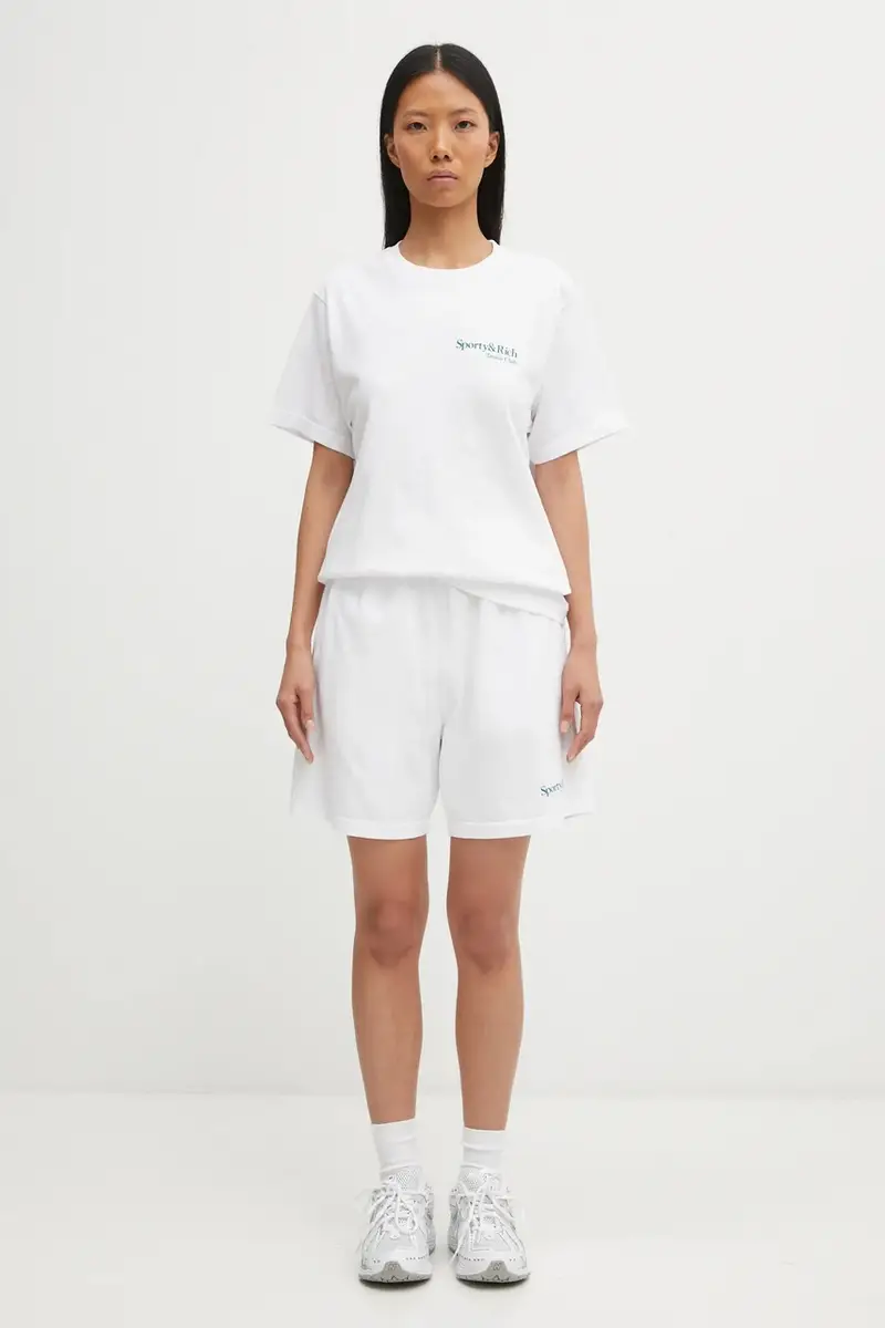 pantaloncini in cotone Play Tennis Gym colore bianco SH039621425WH01 miniatura 5