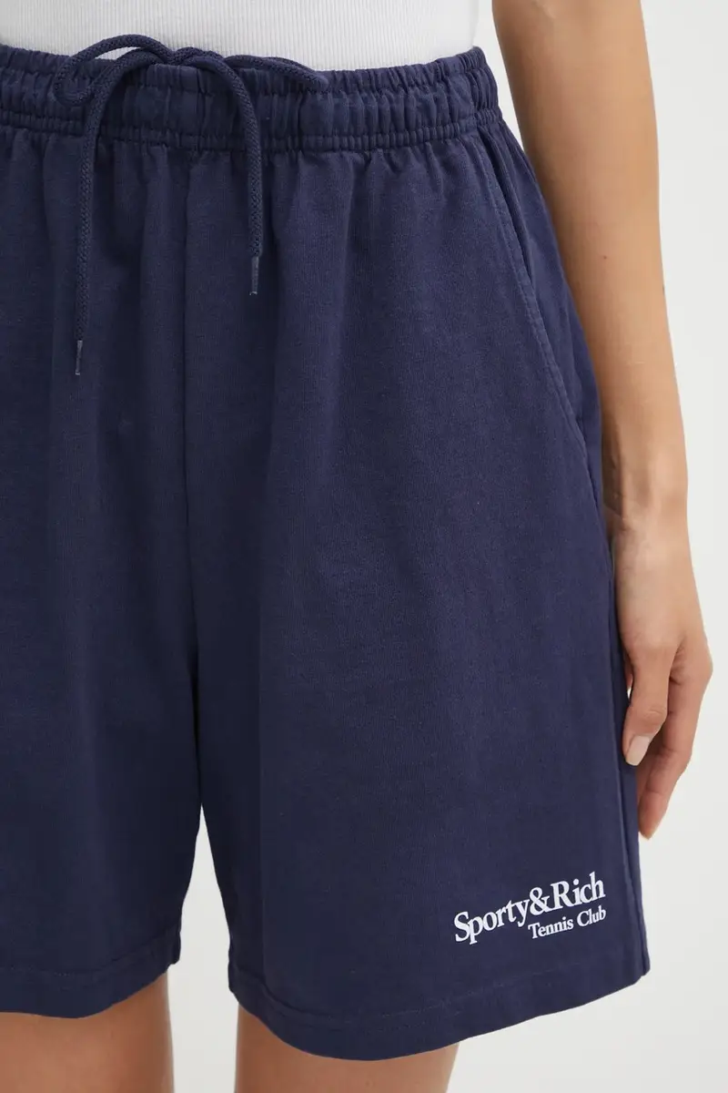 pantaloncini in cotone Play Tennis Gym donna colore blu navy SH039621425BL106 miniatura 4