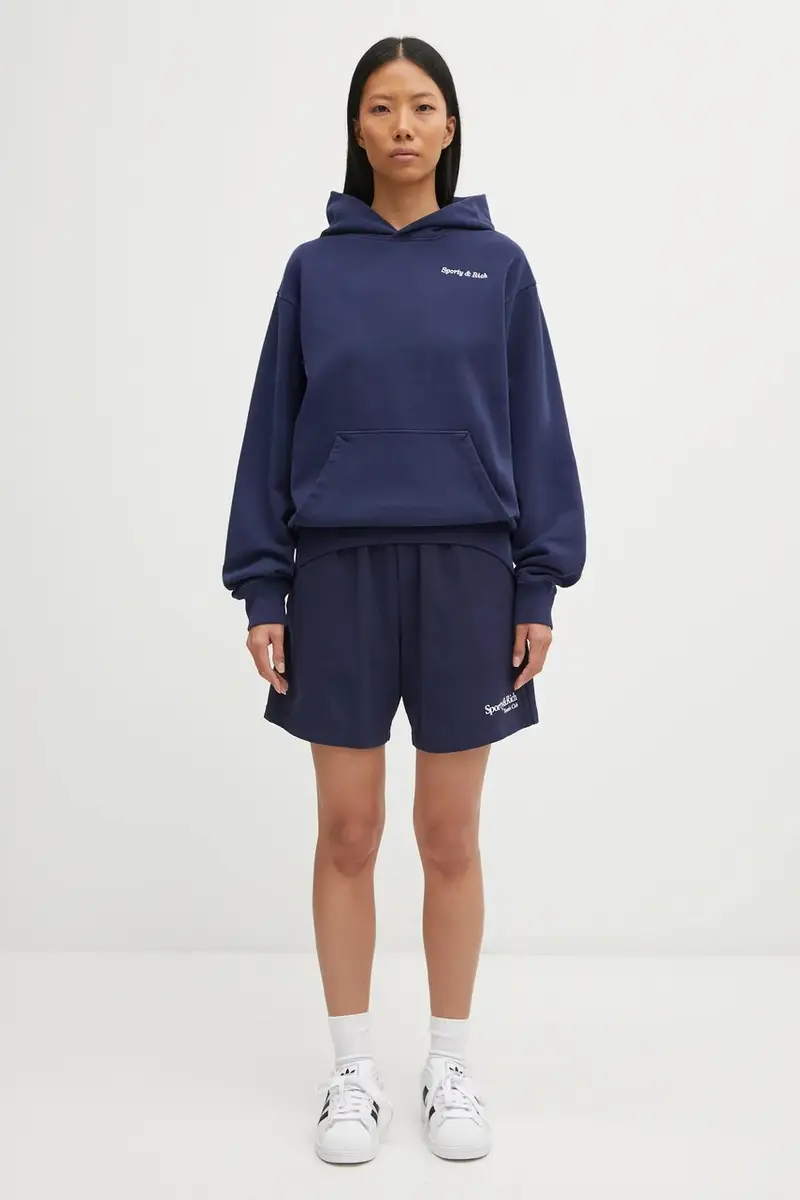 pantaloncini in cotone Play Tennis Gym donna colore blu navy SH039621425BL106 miniatura 5