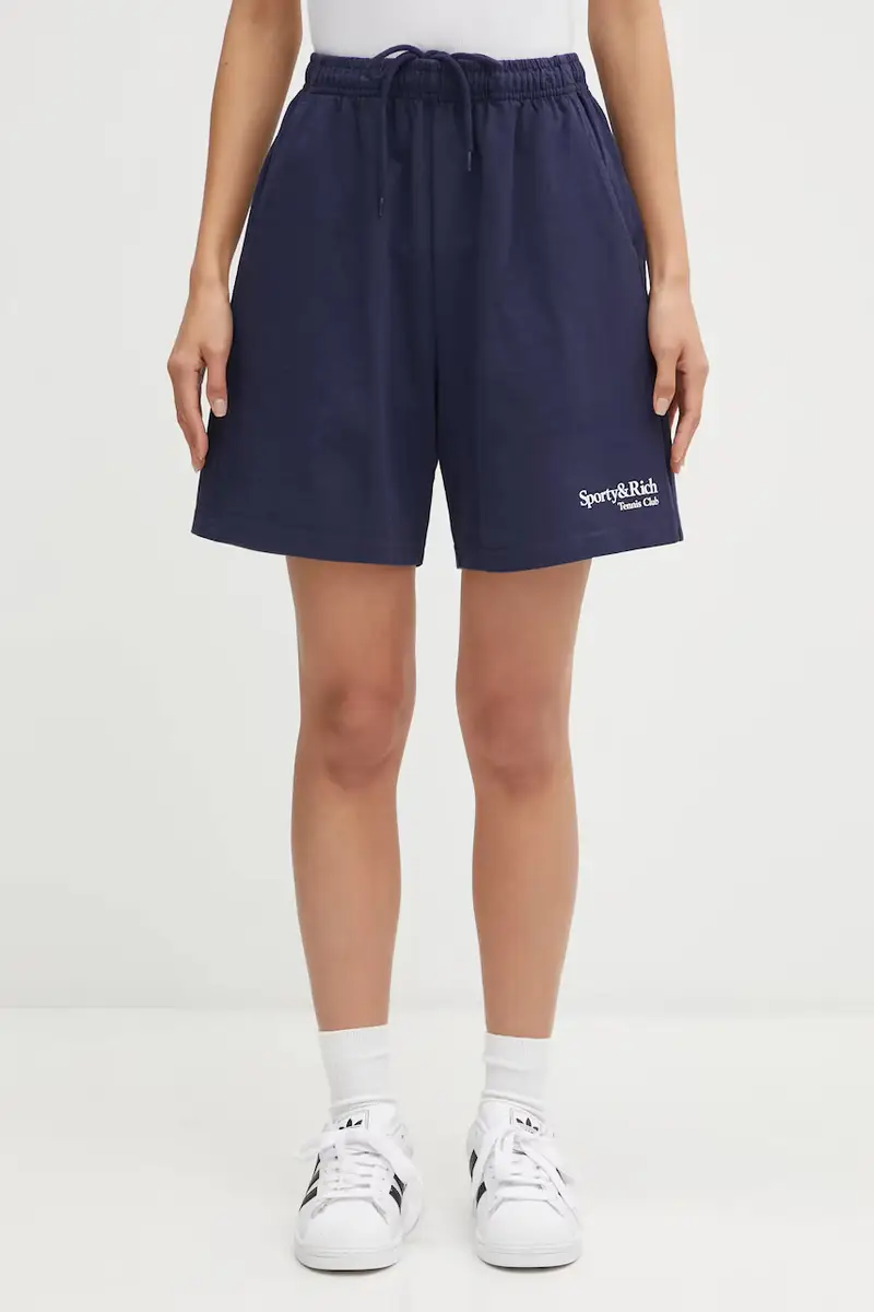 pantaloncini in cotone Play Tennis Gym donna colore blu navy SH039621425BL106