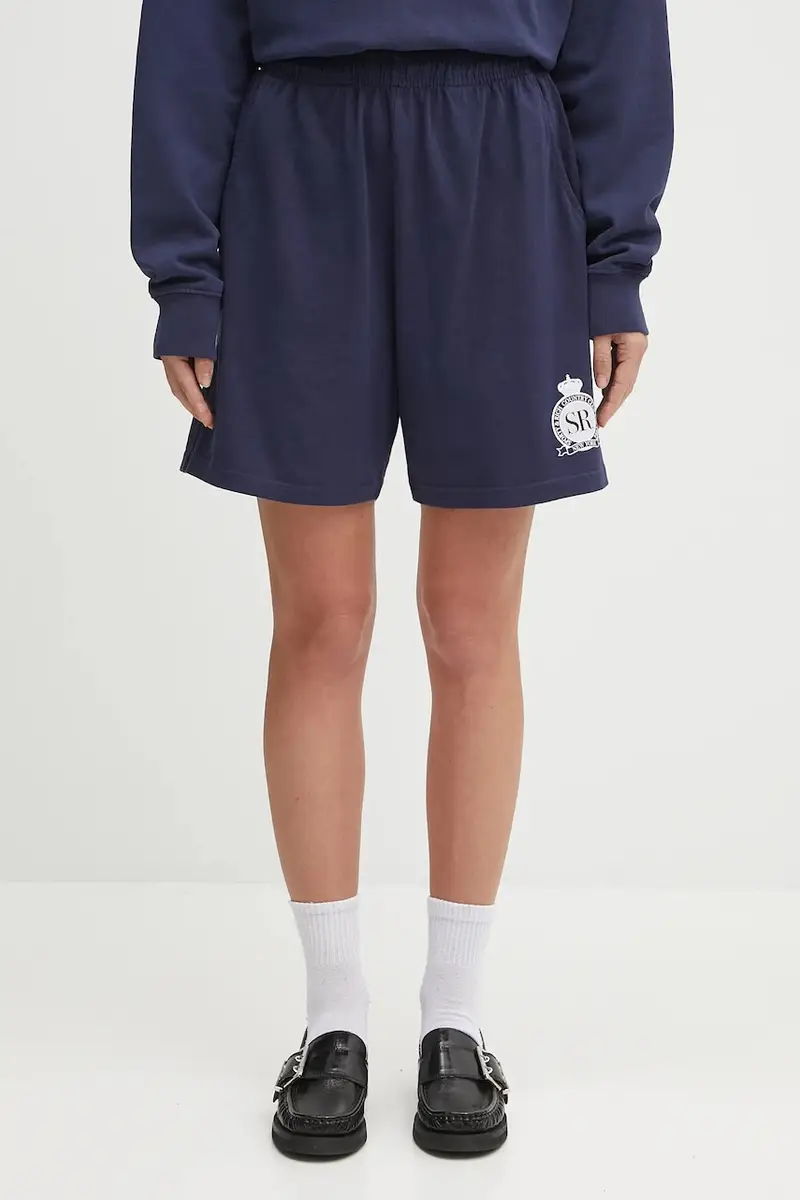 pantaloncini in cotone Royal Club Gym donna colore blu navy SH039620219BL106