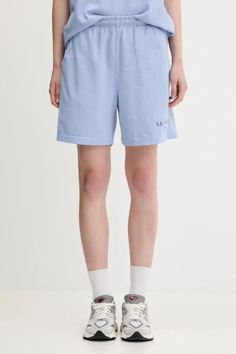 pantaloncini in cotone Sr Sport Gym donna colore blu SH039612304BL59