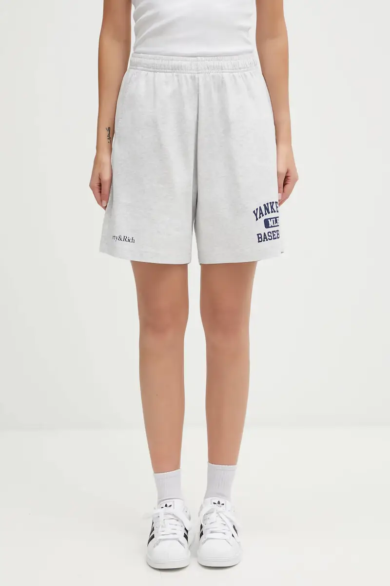 pantaloncini in cotone Yankees Ivy Gym donna colore grigio SH039623660GY03