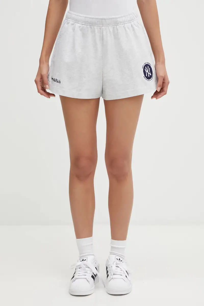 pantaloncini in cotone Yankees Serif Disco donna colore grigio SH037623659GY03