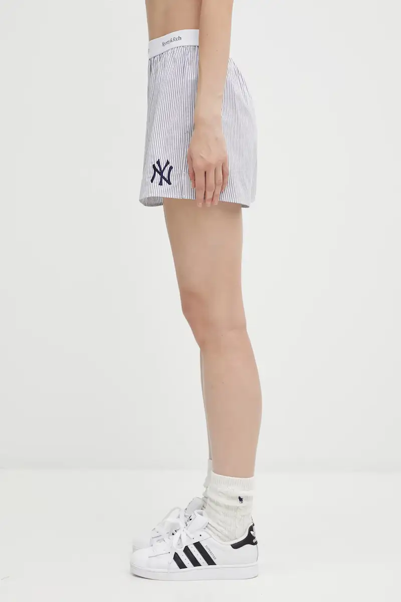 pantaloncini in cotone Yankees Serif donna colore blu SH004623631ST09 miniatura 2