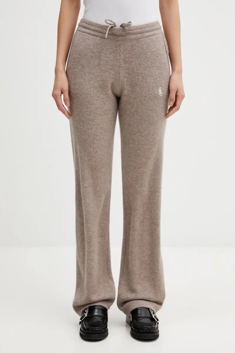 pantaloni in lana SRC Cashmere Beige