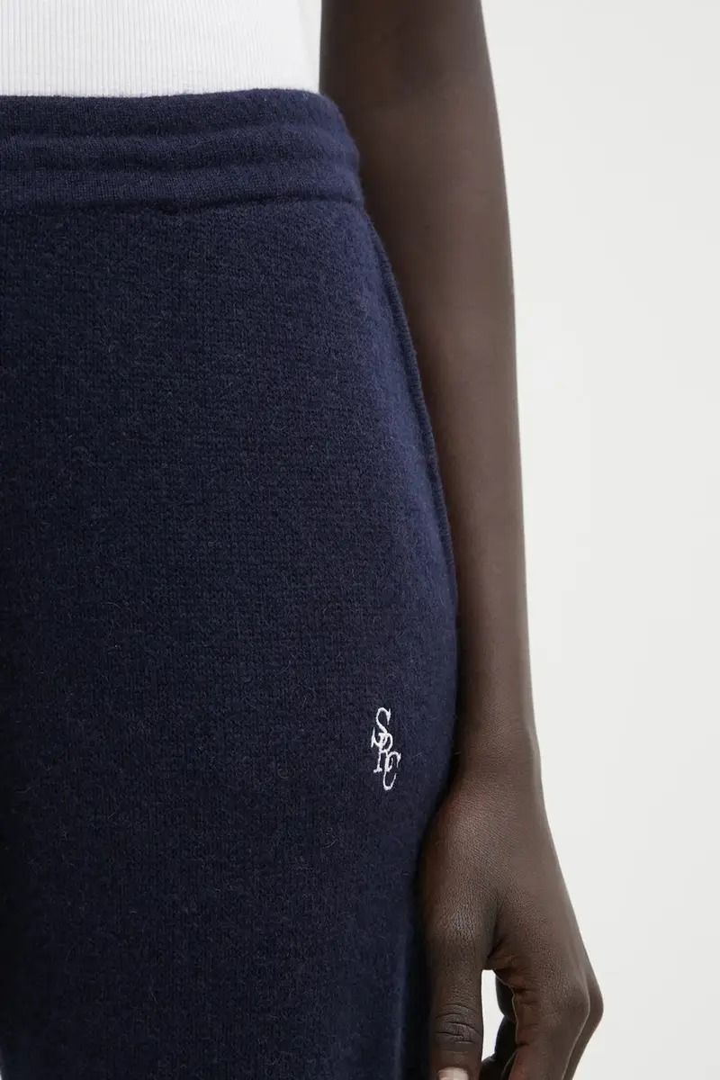 pantaloni in lana SRC Cashmere donna colore blu navy PA02764302BL106 miniatura 4