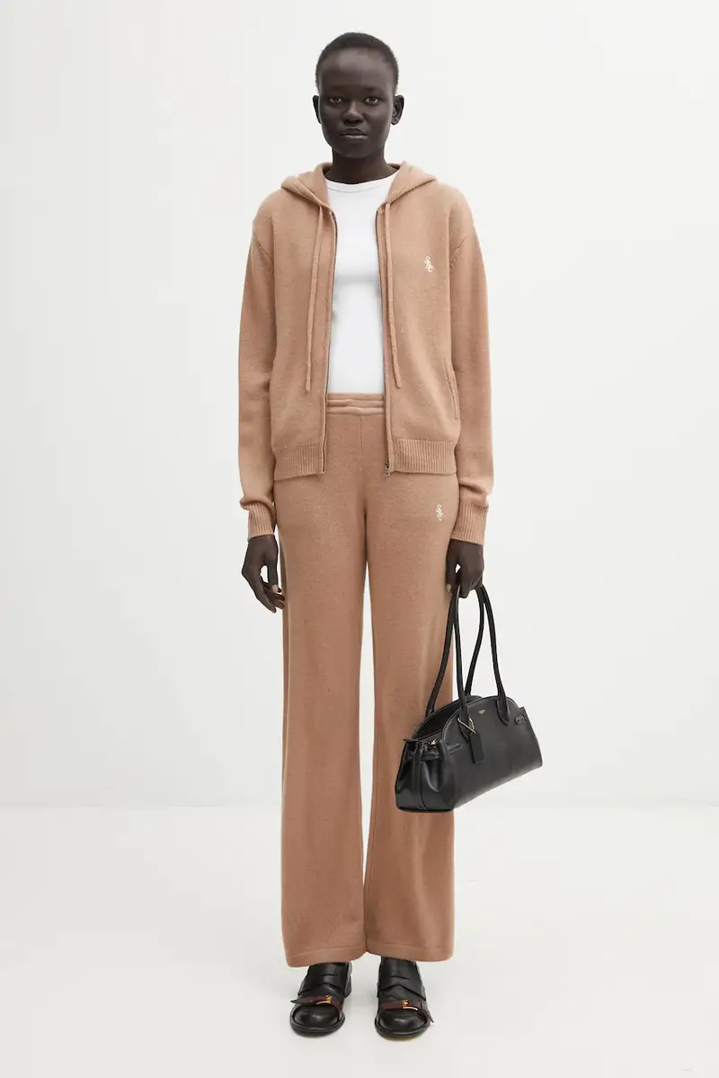 pantaloni in lana SRC Cashmere donna colore marrone PA02764302BE02 miniatura 5